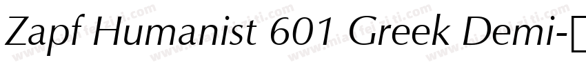 Zapf Humanist 601 Greek Demi字体转换